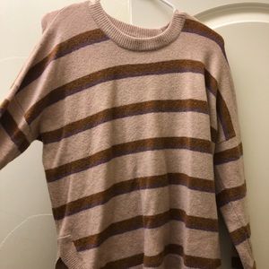 Madewell Striped Scalloped Sweater Size L